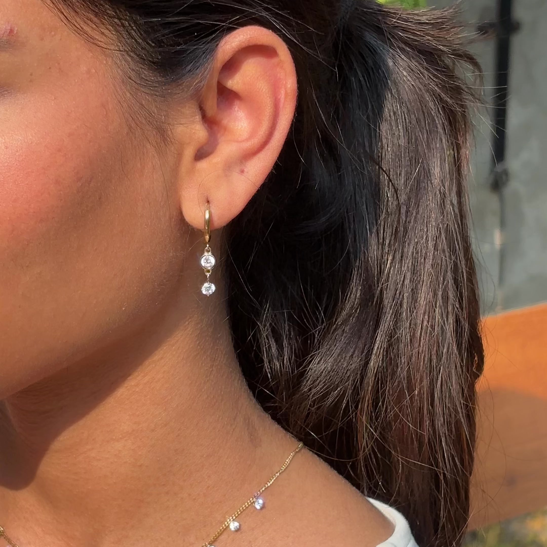 Roselle drop earrings close-up – gold-plated floral dangler earrings women India