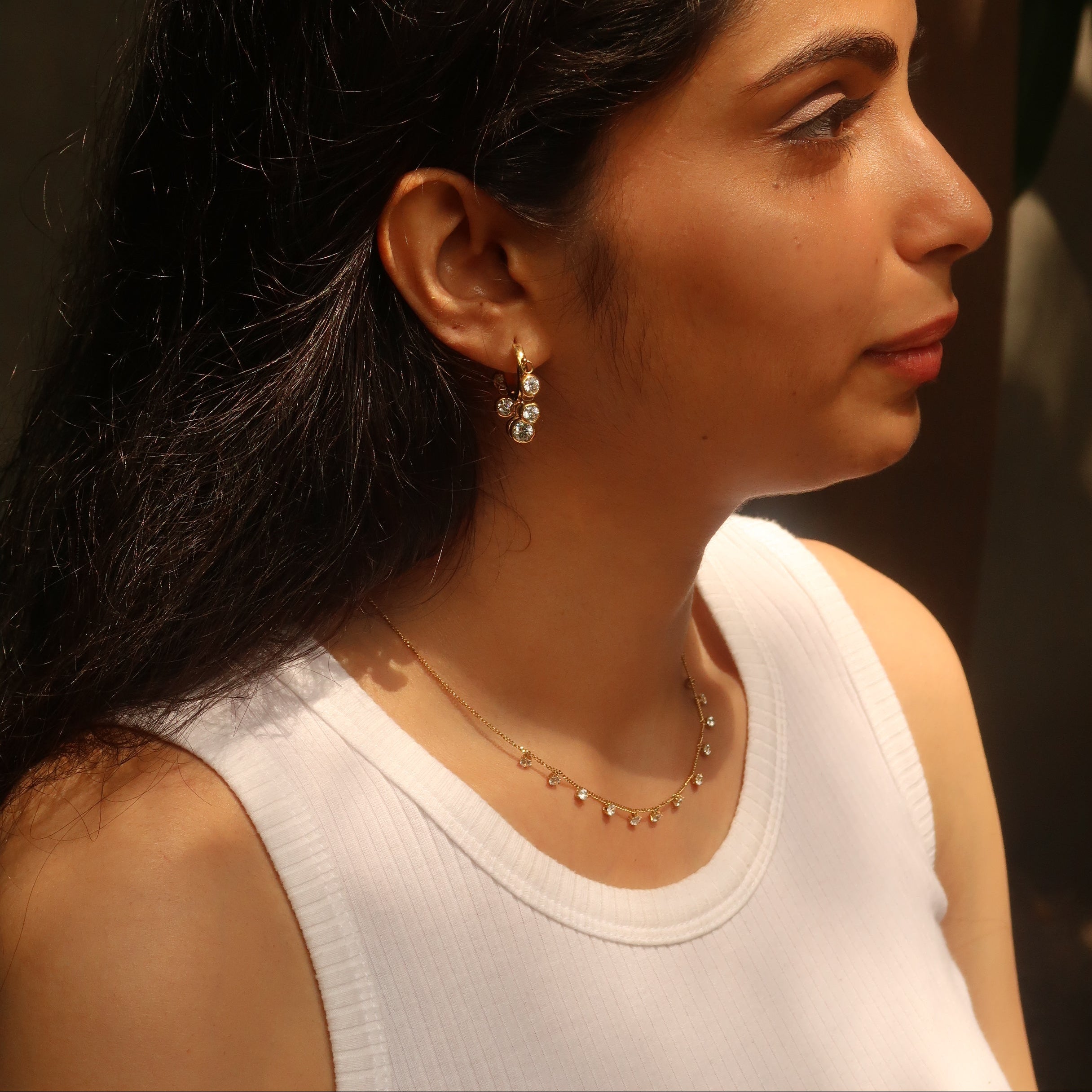 Radiance combo – gold-plated earring and necklace set product photo India