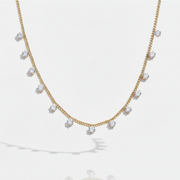 Radiance jewellery combo – lifestyle model wearing gold earring necklace set India