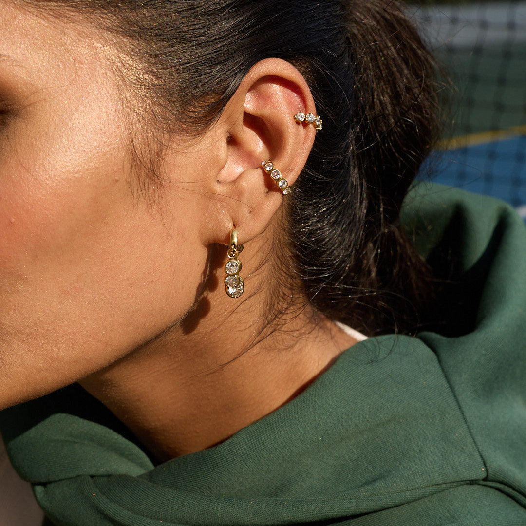 Serene ear cuff close-up – anti-tarnish gold ear cuff jewellery women India