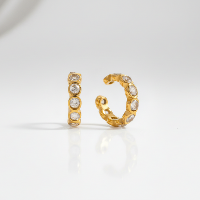 Serene gold ear cuff for women – most loved anti-tarnish ear cuff jewellery India
