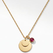 Personalised engraved gold circle pendant necklace – Serenity Circlets custom jewellery India
