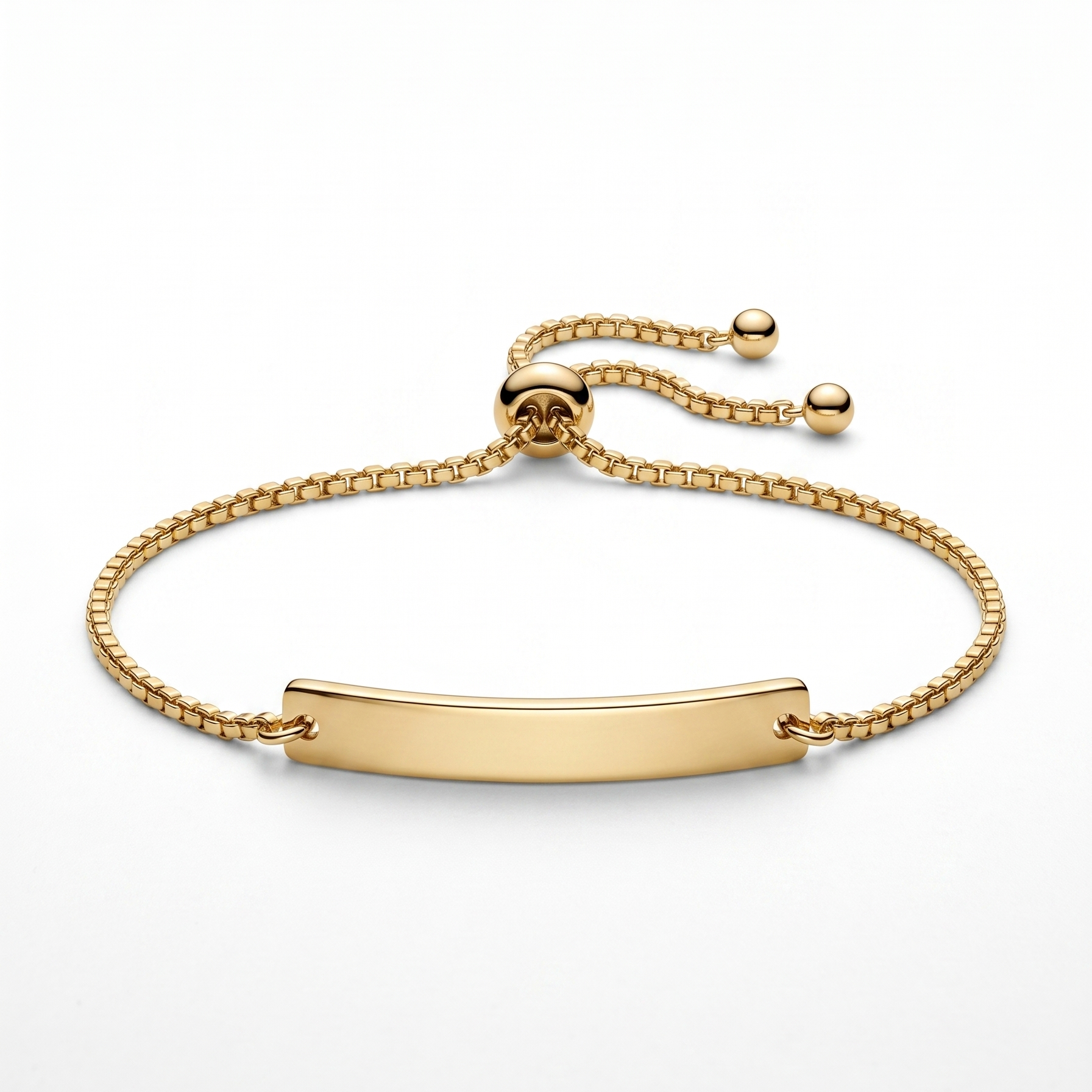 Personalised engraved bar bracelet in gold and silver – Signature Bar custom name bracelet India