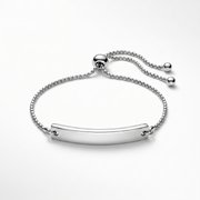 Personalised engraved bar bracelet in gold and silver – Signature Bar custom name bracelet India