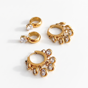 The Daily Stack pairing the Zara Cuff and Royal Exotic Huggies for a festive party look.