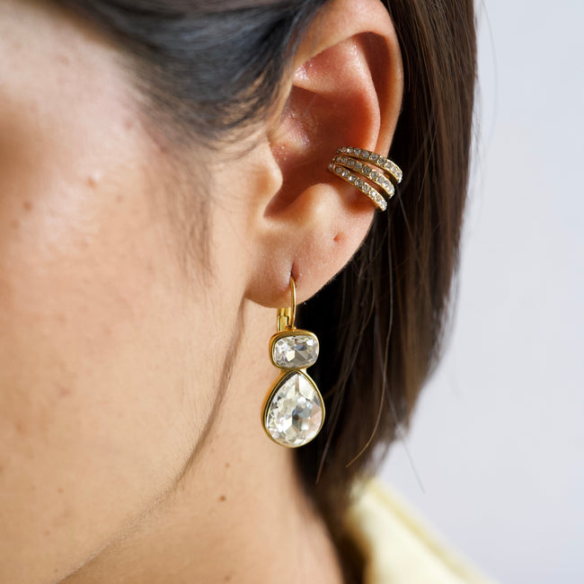 The Triple Cuff styled on ear – statement ear cuff India