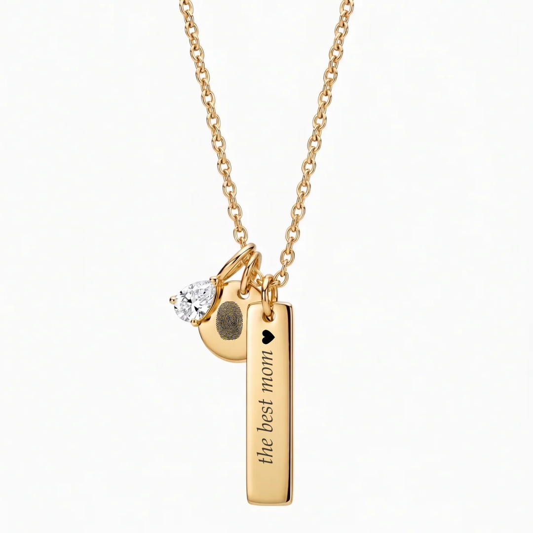 18k gold plated personalised engraved charm necklace – Timeless Tokens custom jewellery India
