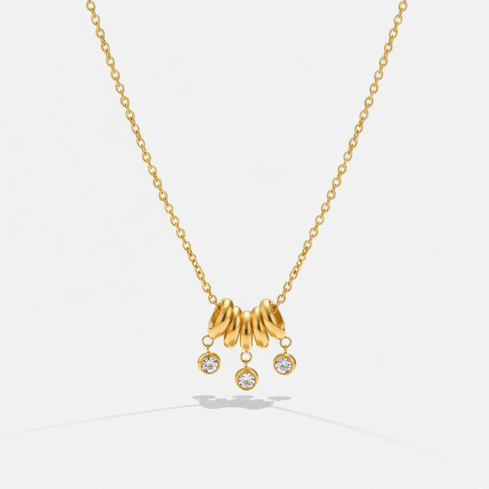 Twinning gold earrings set flat lay - waterproof gift jewellery India