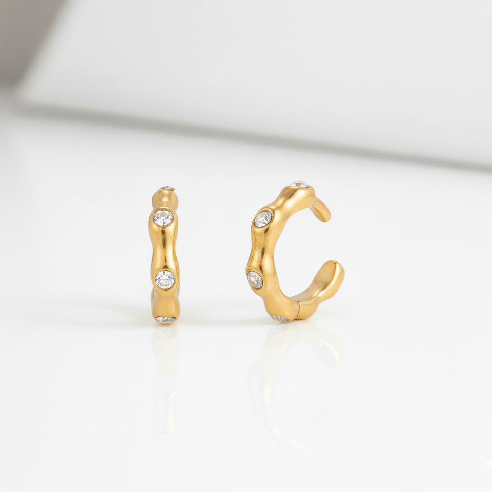 Vellure gold ear cuff - new arrival non-piercing anti-tarnish ear cuff for women India