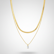 Verona layered necklace worn by Indian woman - new arrival delicate gold necklace 2026